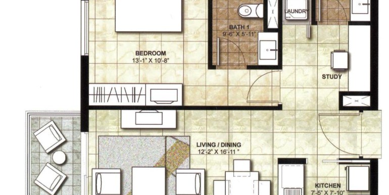 Centrium Orig 1BR Layout